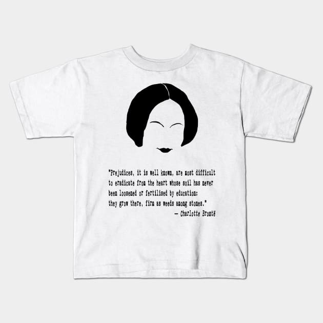 Charlotte Brontë Kids T-Shirt by PoetandChef